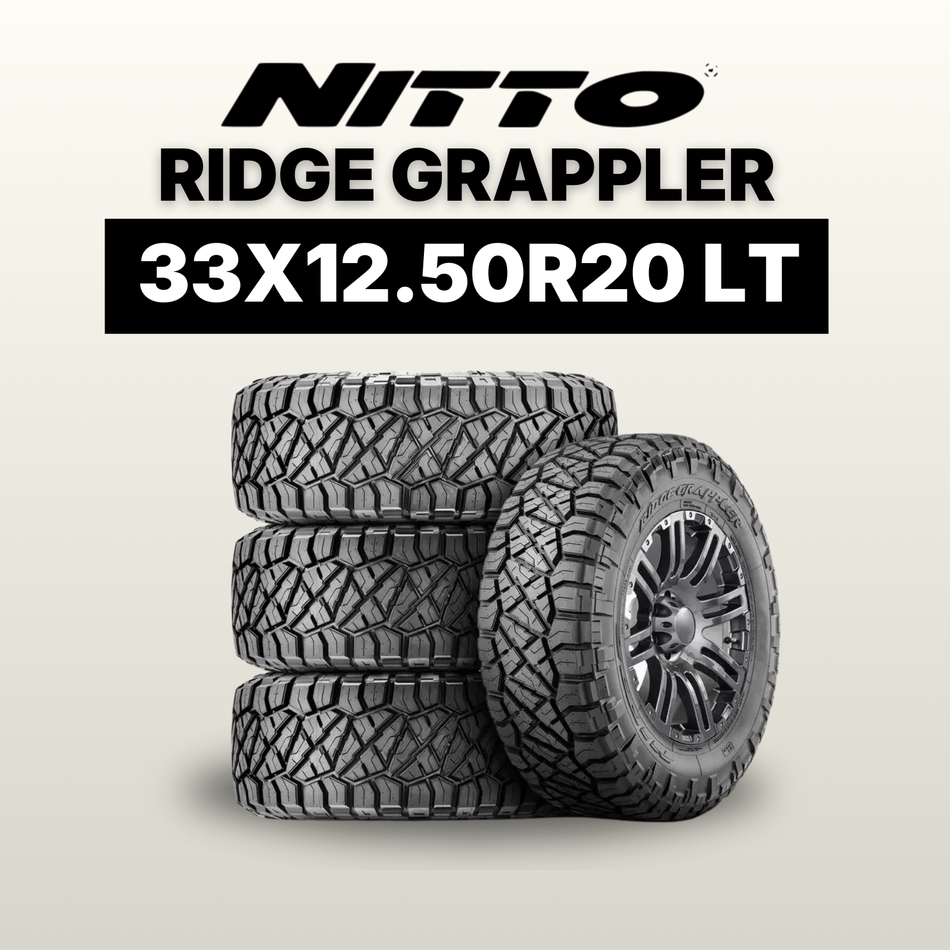 Set of 4 Nitto Ridge Grappler Tires 33x12.50R20LT (Load F)