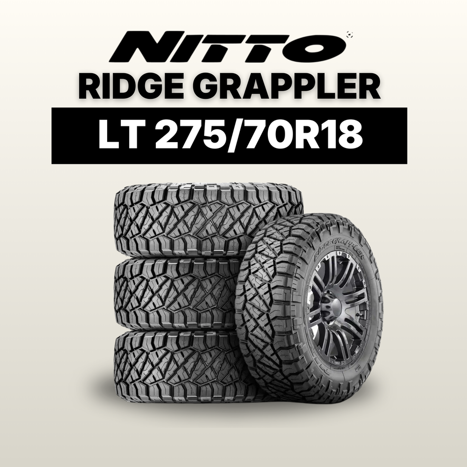 Set of 4 Nitto Ridge Grappler Tires LT275/70R18 (Load E)