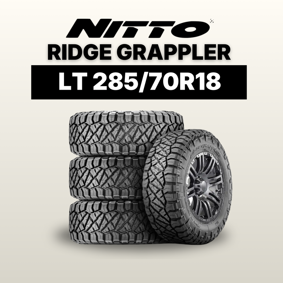 Set of 4 Nitto Ridge Grappler Tires LT285/70R18 (Load E)