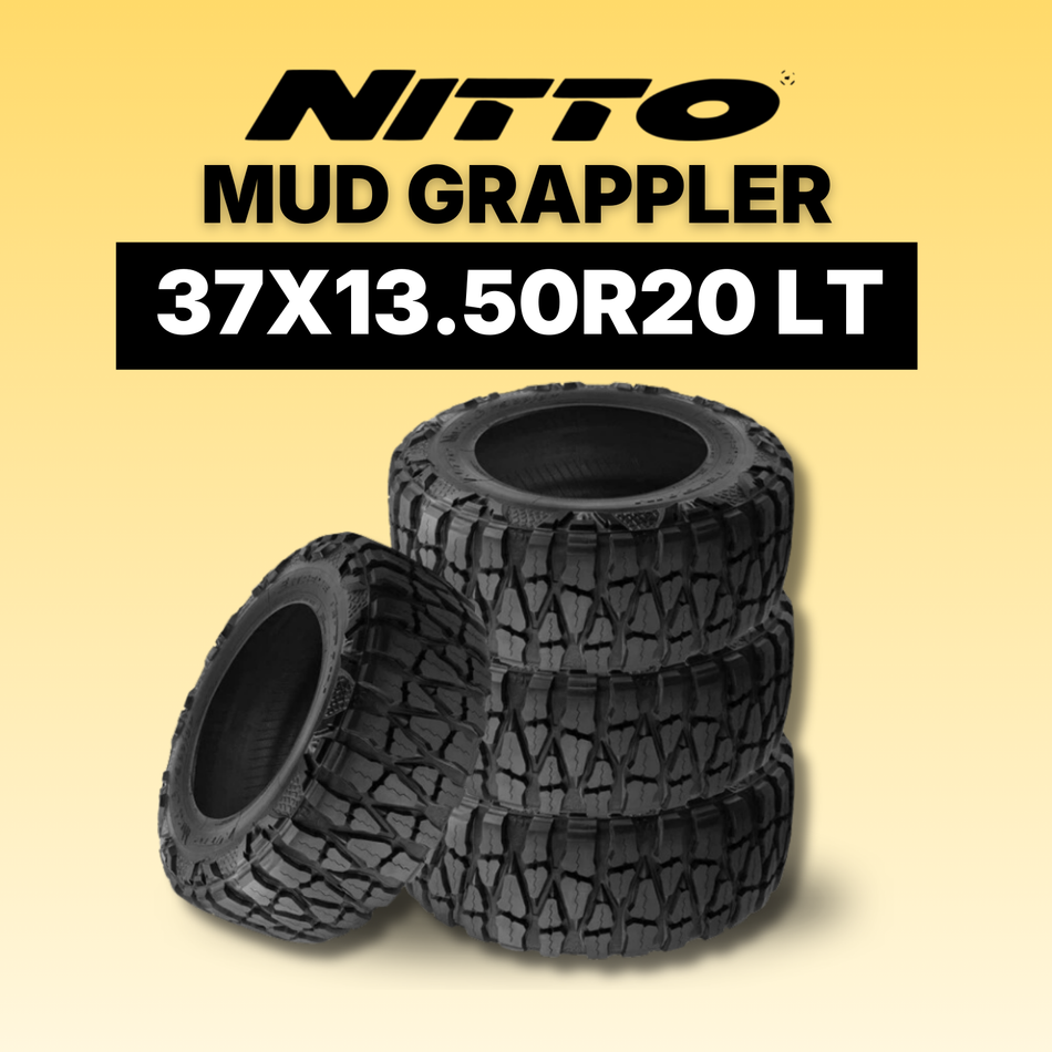 Set of 4 Nitto Mud Grappler Tires 37x13.50R20LT (Load E)